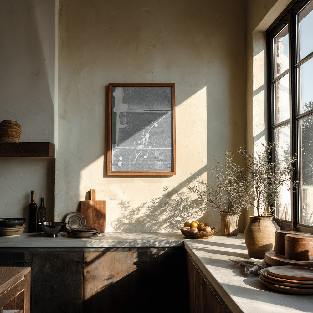 Tension fields 2 Abstract painting 18 green Poster och Canvastavla