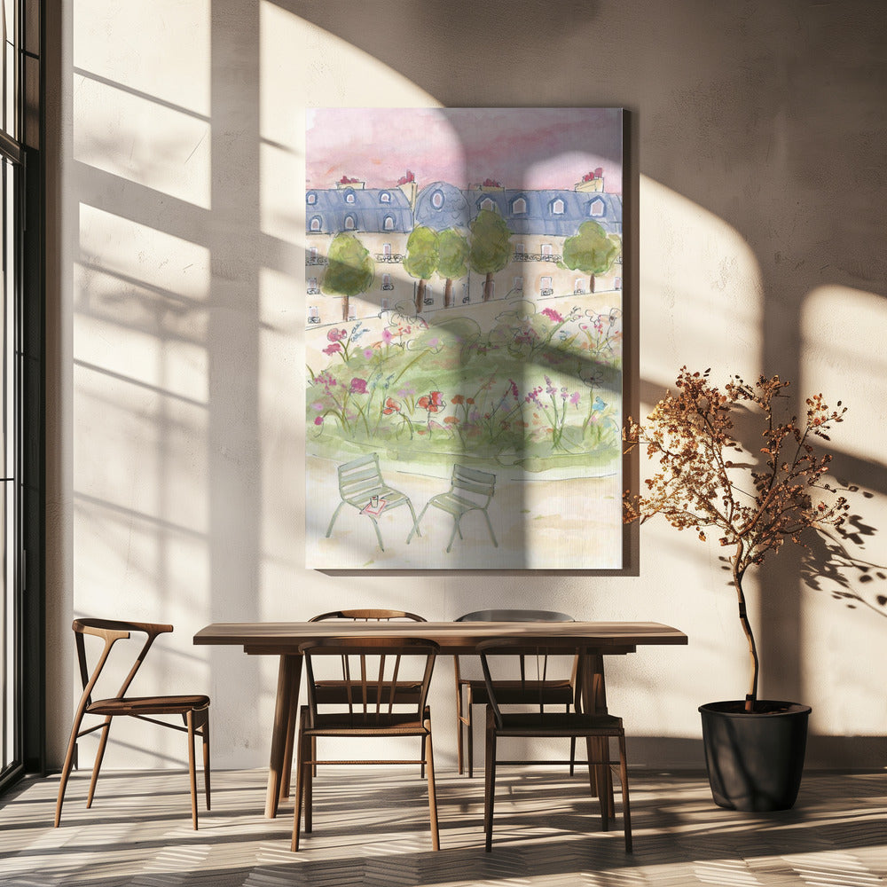 Parisian Garden 70x100 Poster och Canvastavla