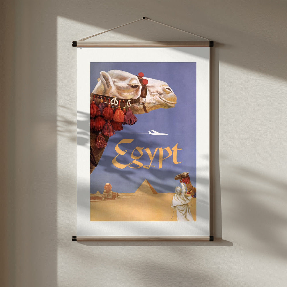 Egypt. Fly Twa (1960) Vintage Poster By David Klein Poster och Canvastavla