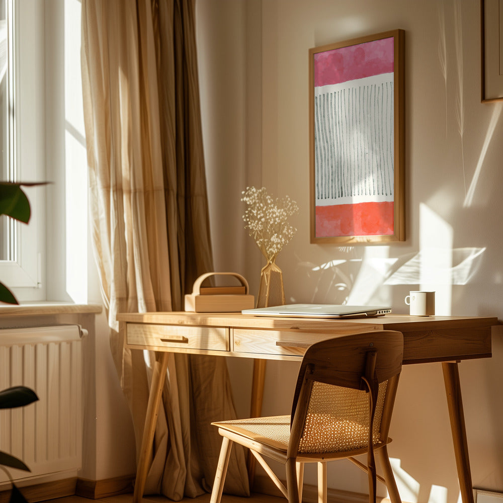 Watercolor Lines Series #4 Poster och Canvastavla