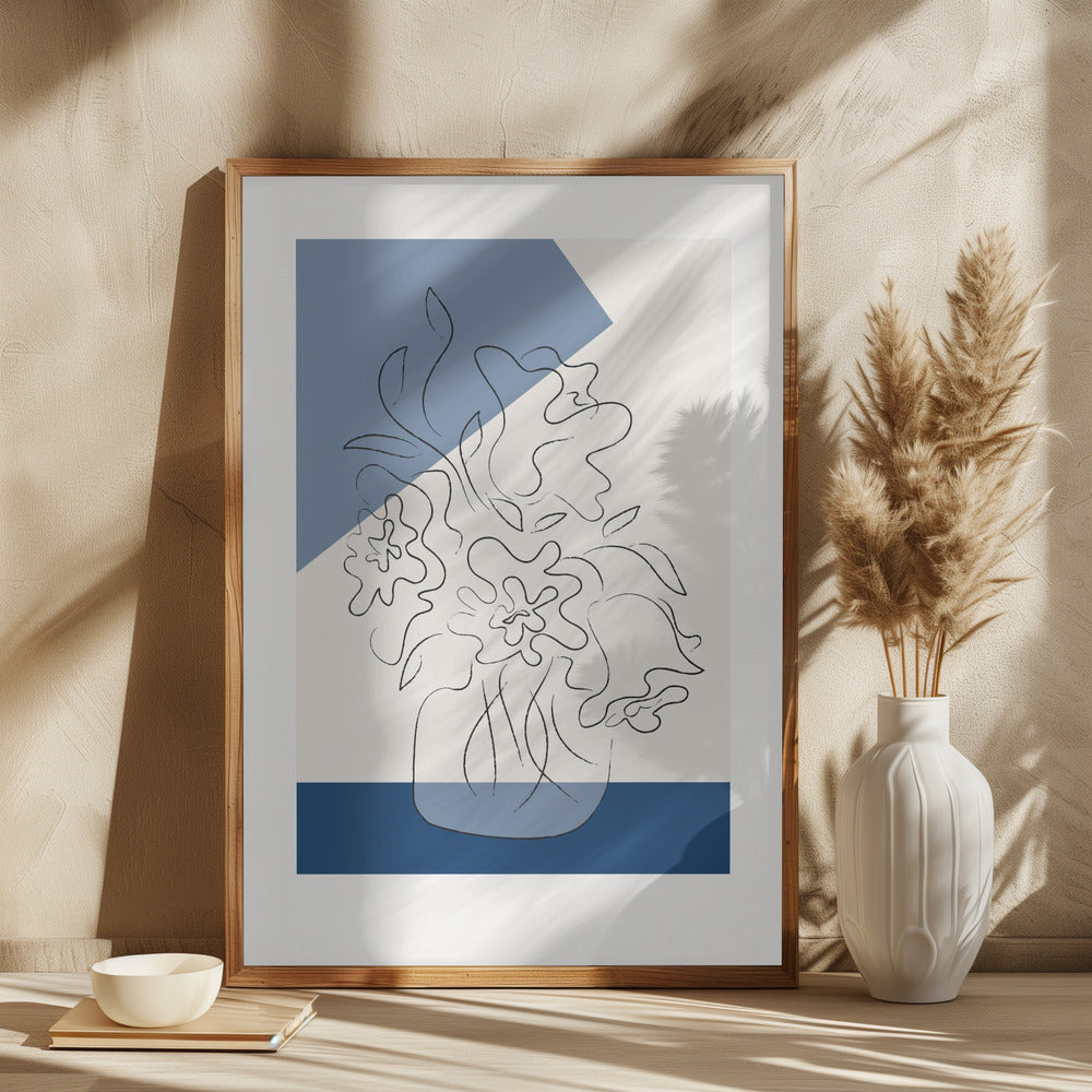 Tres Chic Bleu Poster och Canvastavla