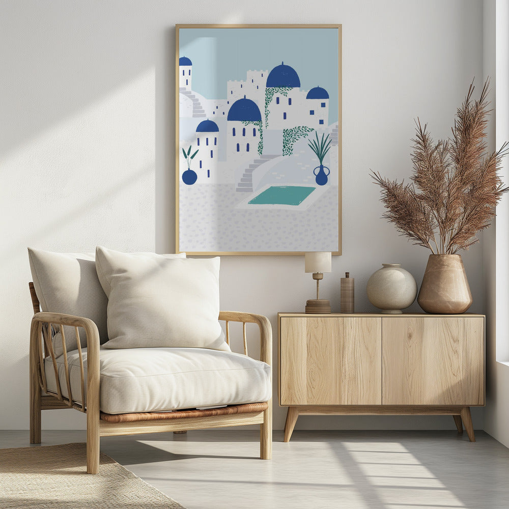 Santorini Poster och Canvastavla