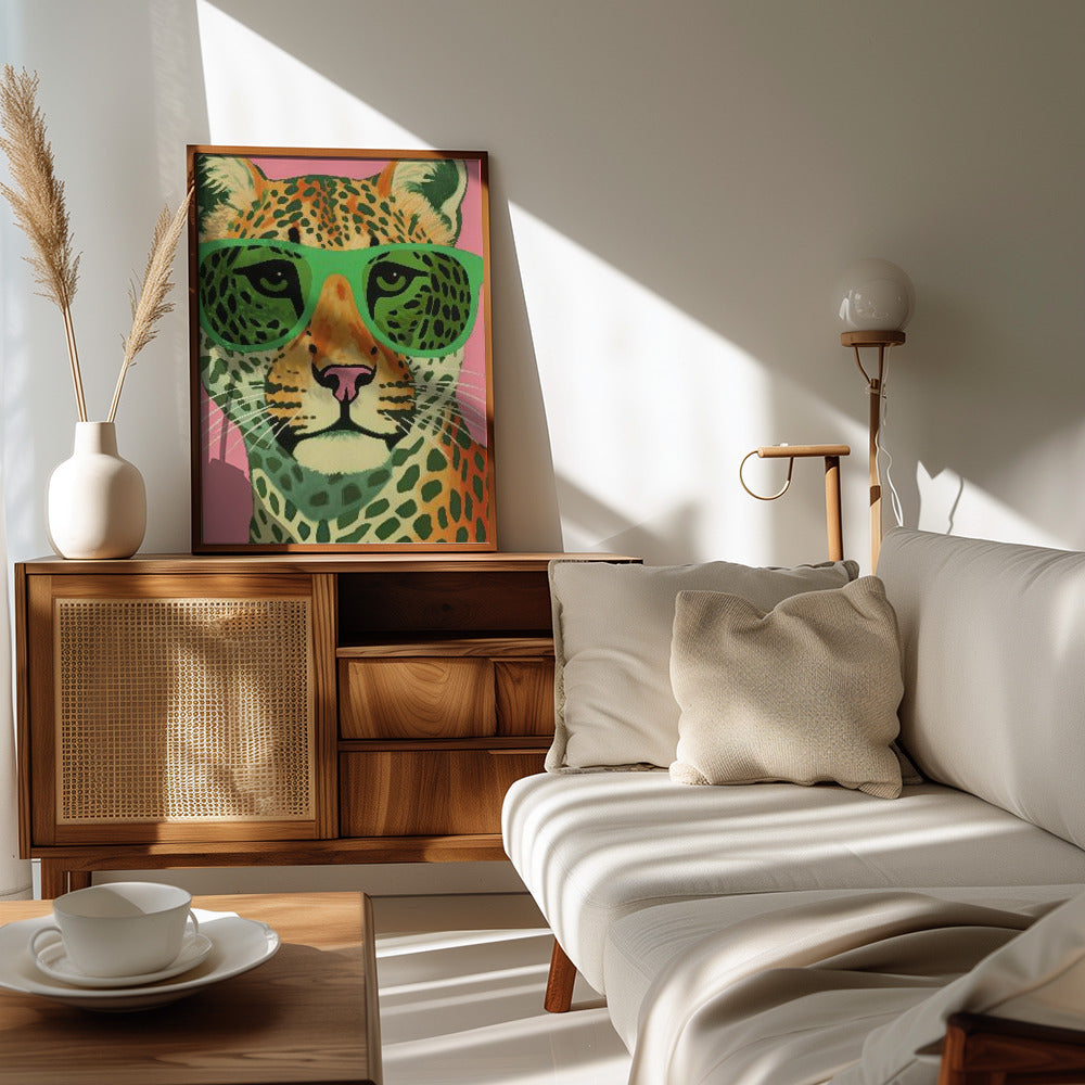 Leo With Glasses Poster och Canvastavla