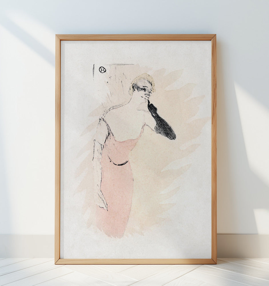 Yvette Guilbert In columbine a Pierrot (1894) Poster och Canvastavla