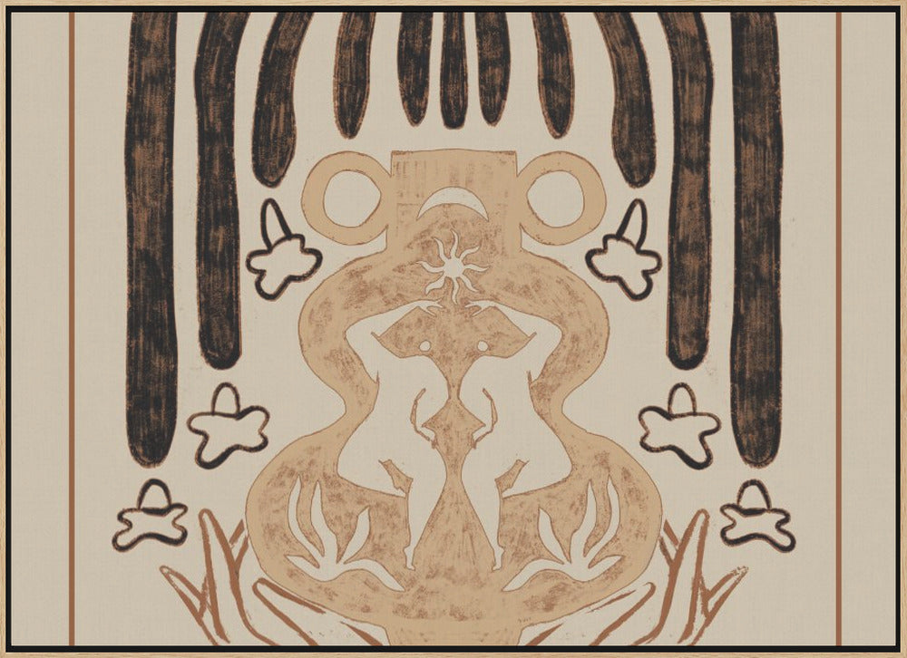 Vessel Collection : Sun & Moon (LineArt) Poster och Canvastavla