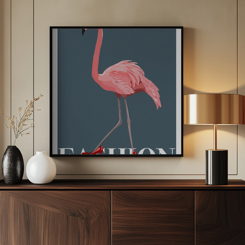 Fashion Flamingo Poster och Canvastavla