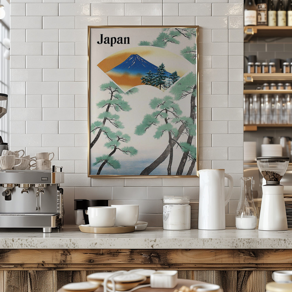 1930s Japanese Government Railways Travel Poster Poster och Canvastavla