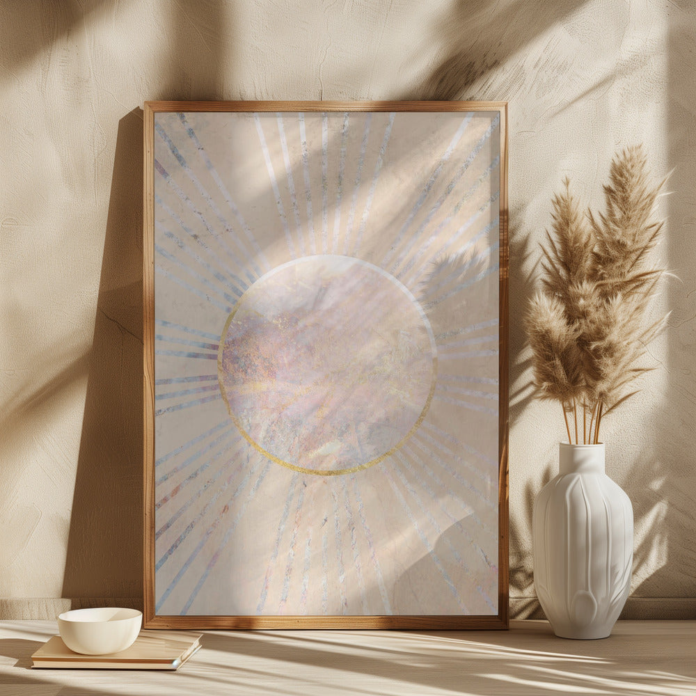 Boho Sun Rays Poster och Canvastavla