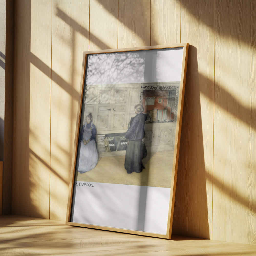 Carl Larsson, Mother and Daughter, 1903, Watercolour 1 Poster och Canvastavla