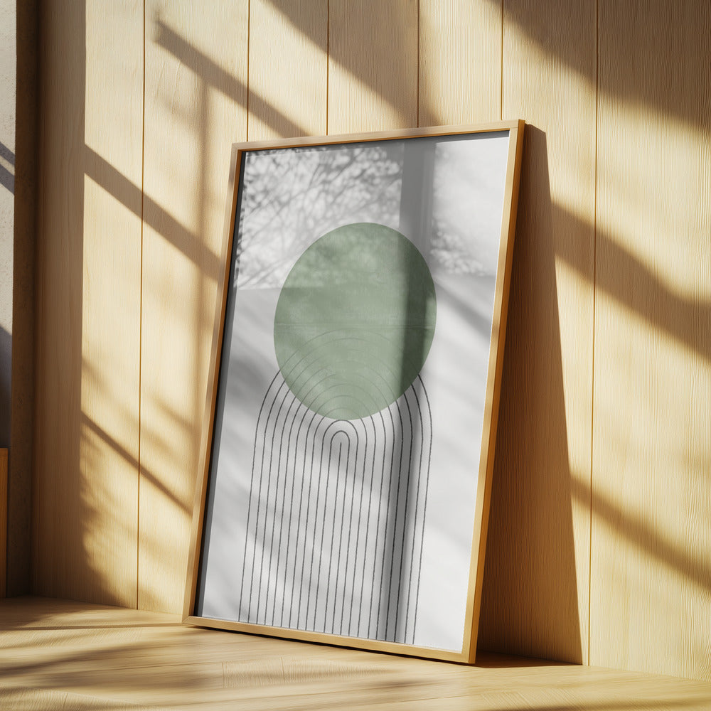 Green Moon No1. Poster och Canvastavla