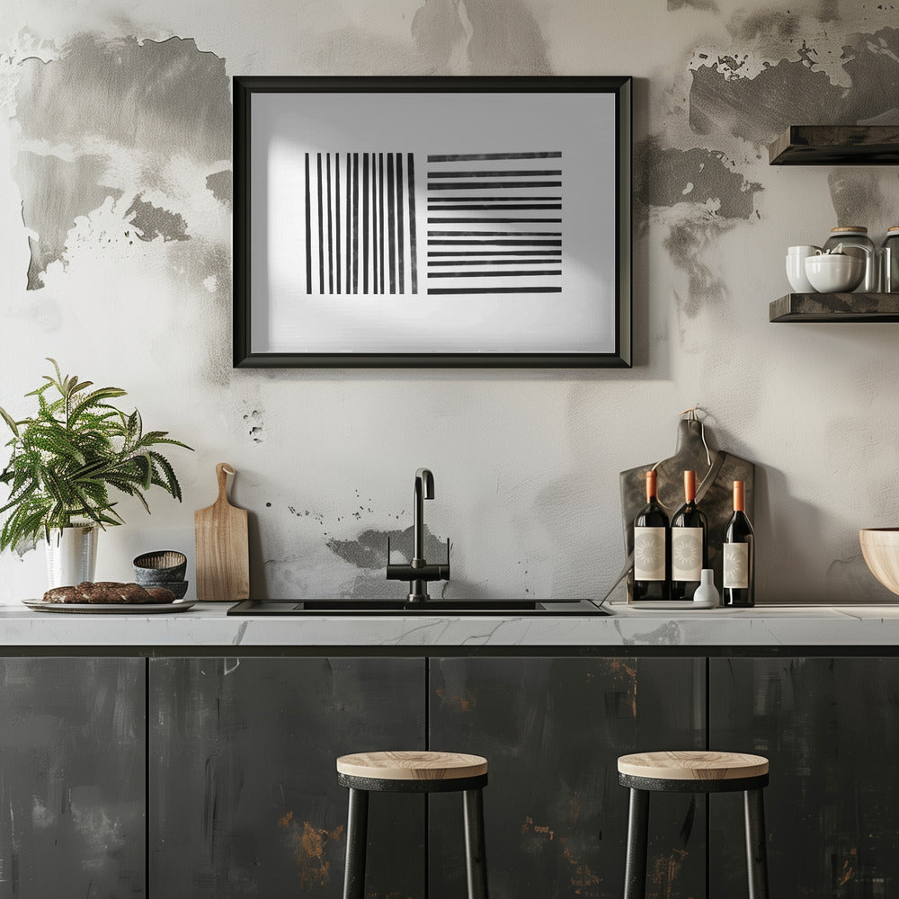 Calming Lines No 1 Poster och Canvastavla