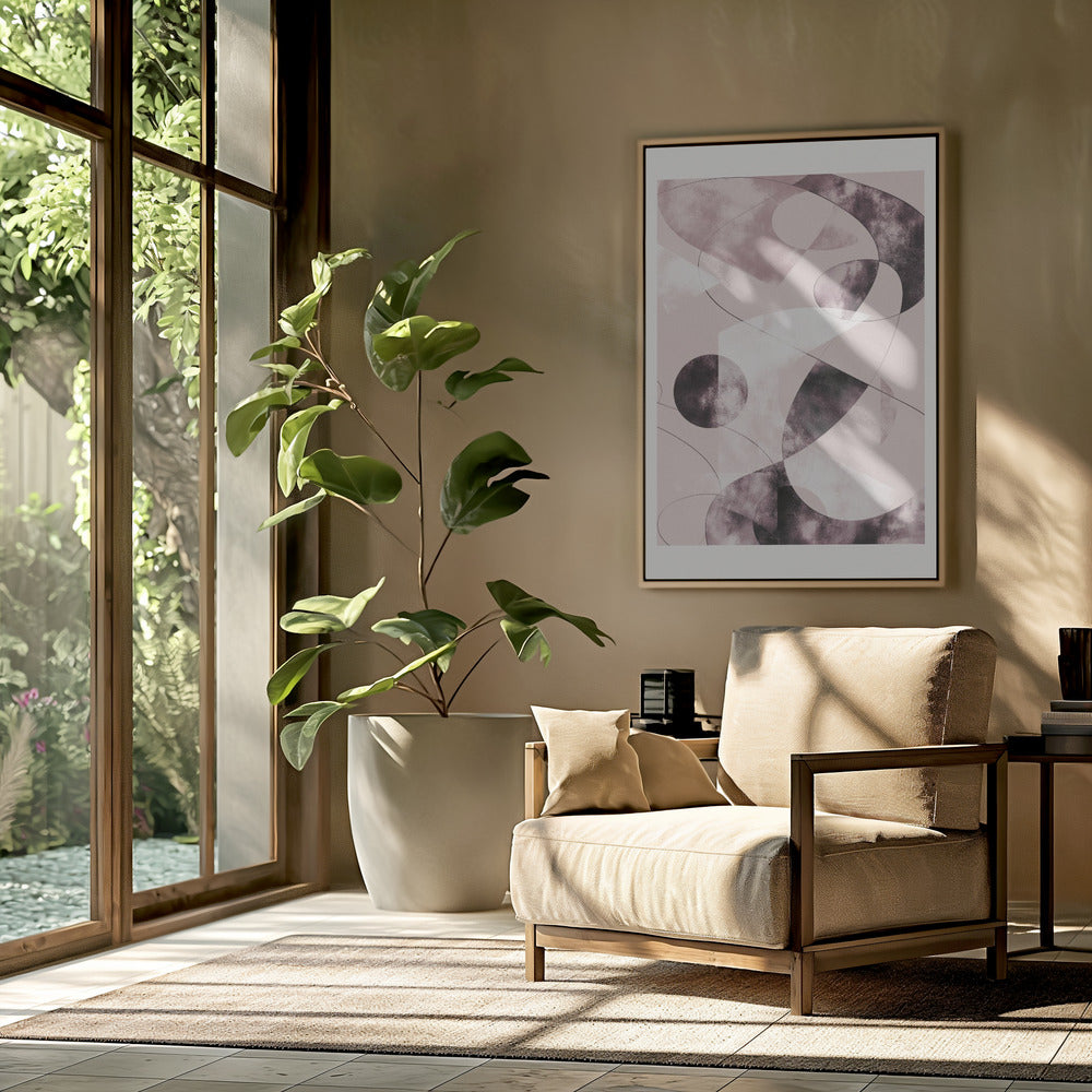 Shapes Shatters Red Poster och Canvastavla