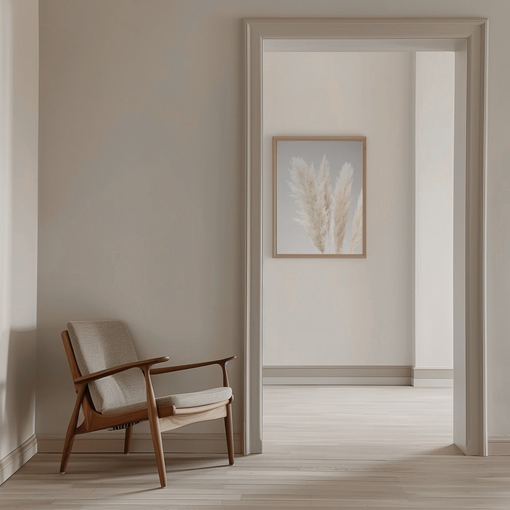 Pampas Grass Grey 02 Poster och Canvastavla