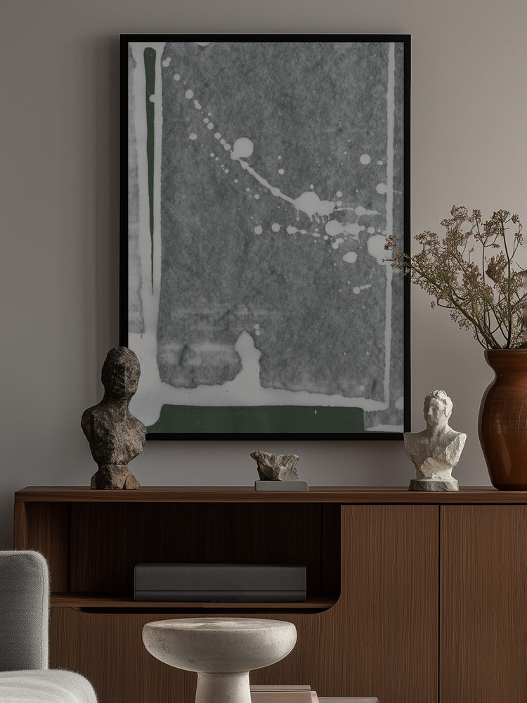 Tension fields 2 Abstract painting 18 green mural Poster och Canvastavla