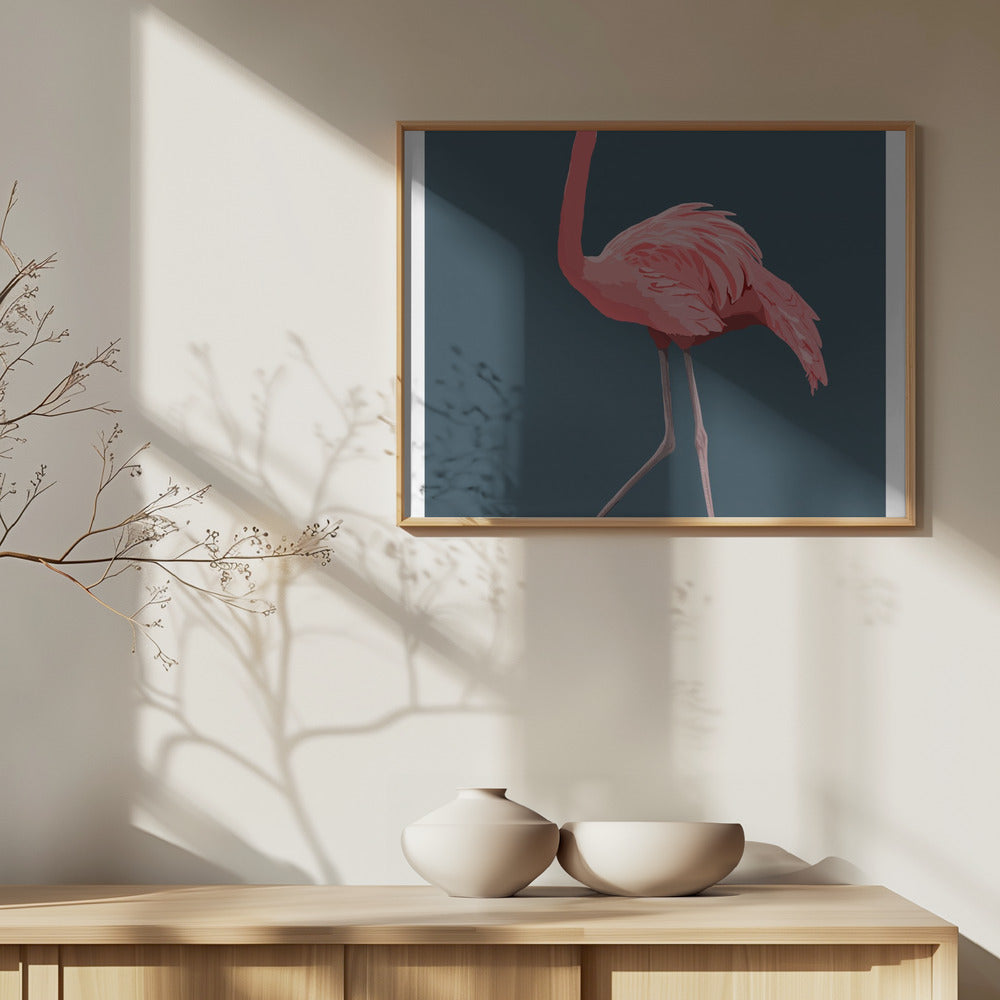 Fashion Flamingo Poster och Canvastavla