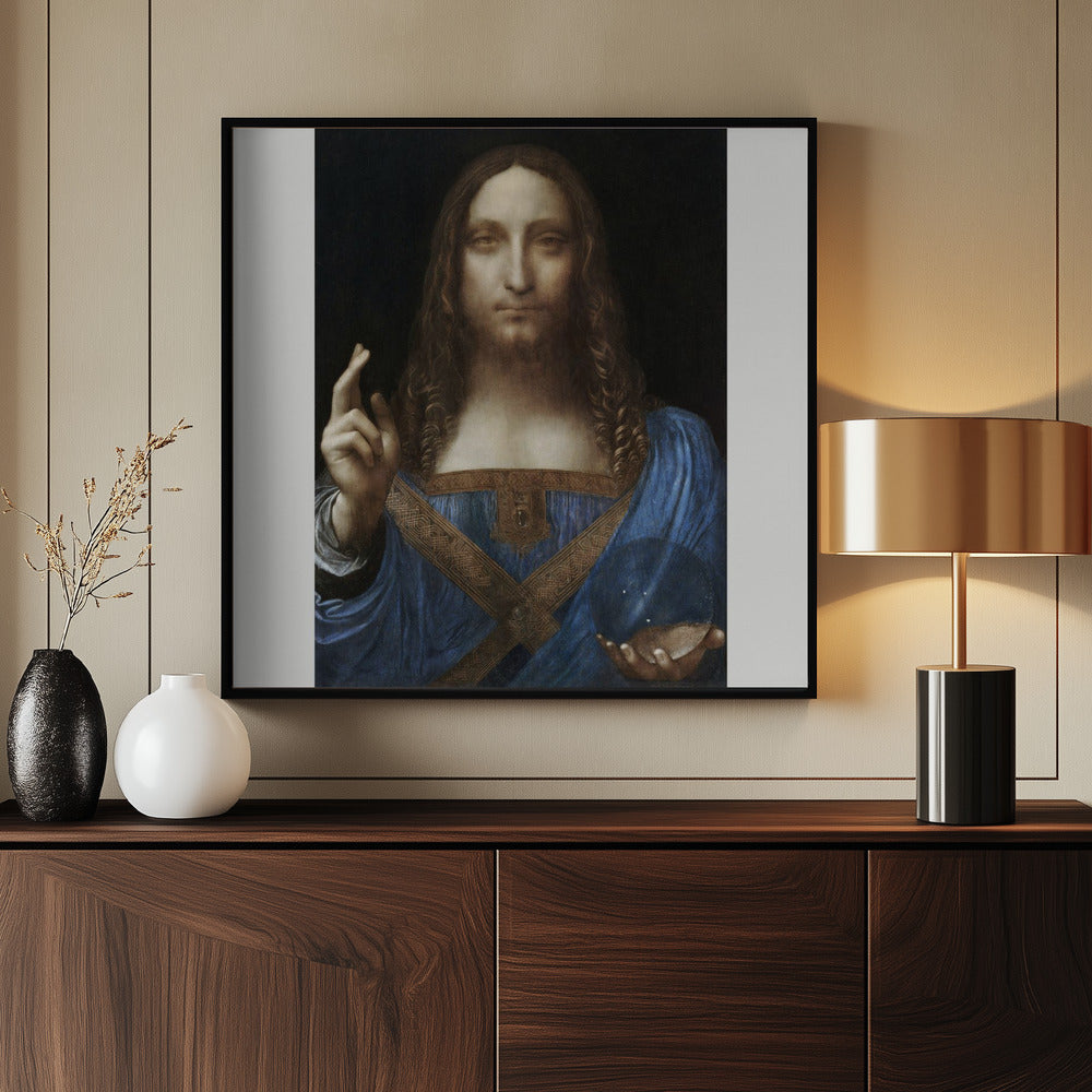 Salvator Mundi (circa 1500) Poster och Canvastavla
