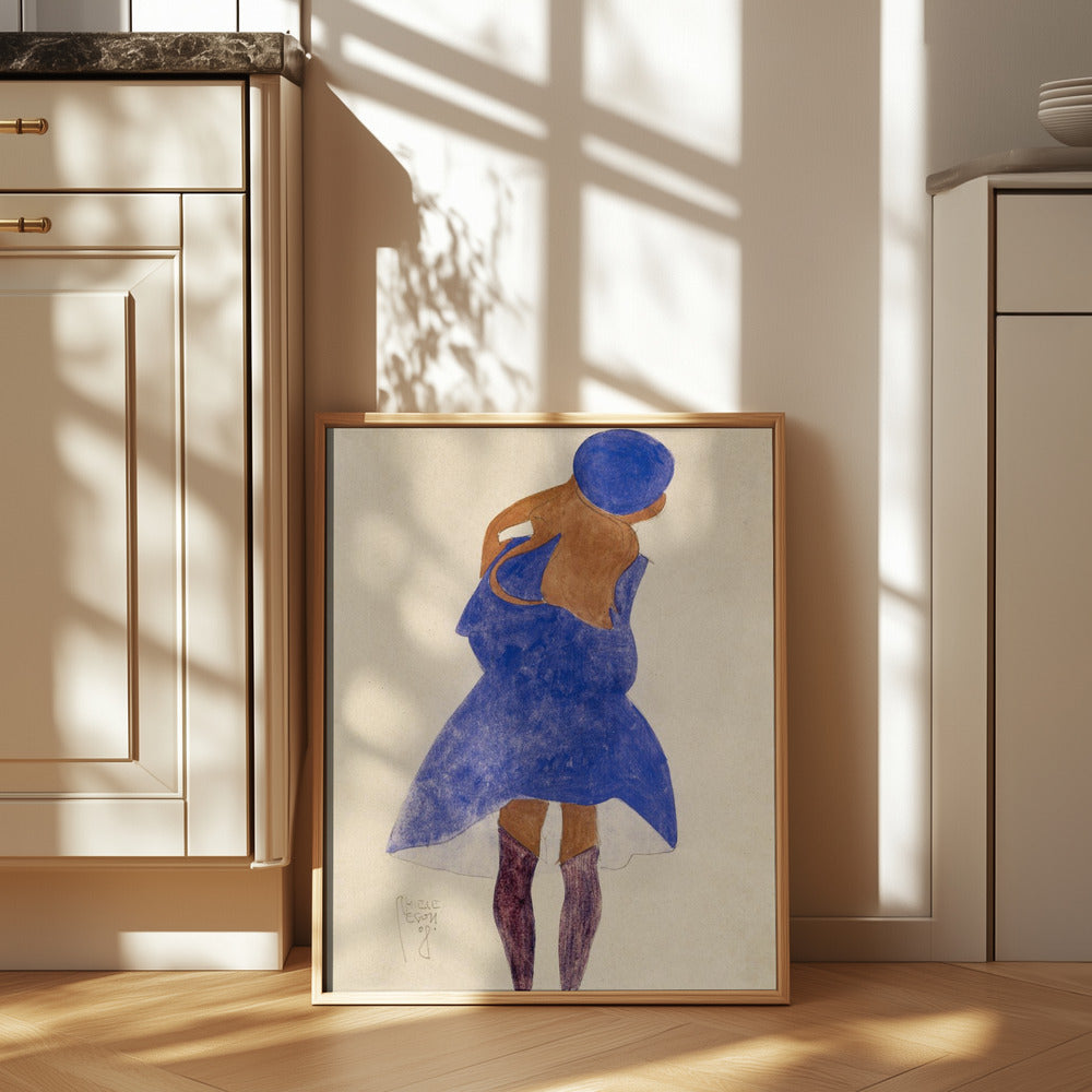 Standing Girl, Back View 1908 Poster och Canvastavla