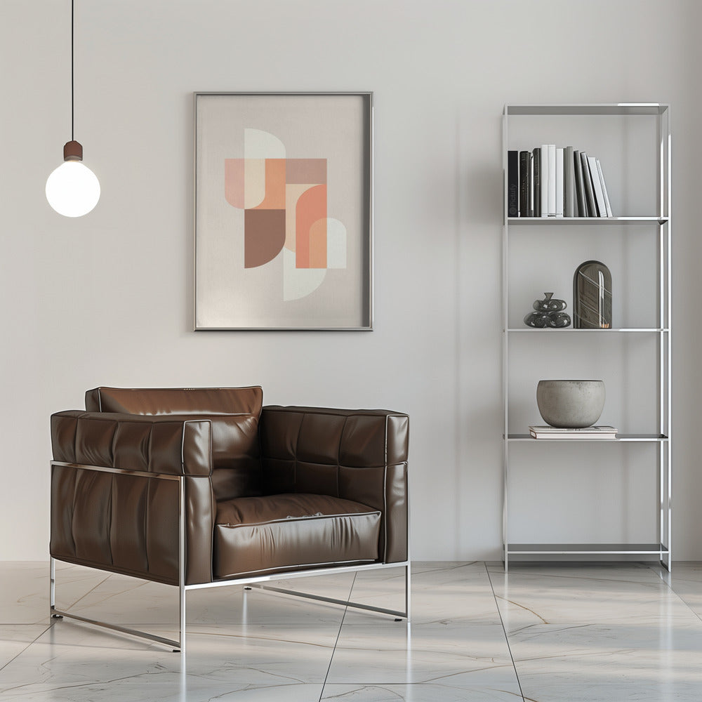 Retro Geometric III Poster och Canvastavla