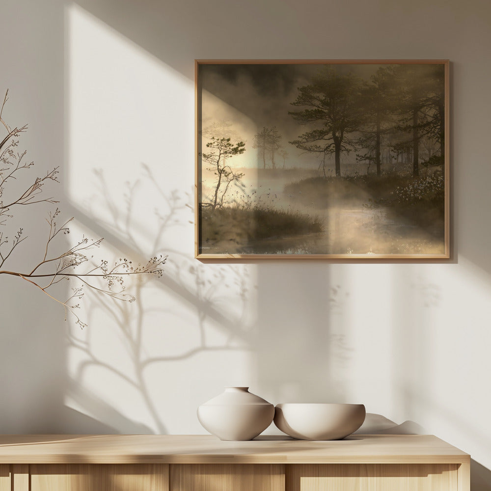 Swamp sunrise Poster och Canvastavla