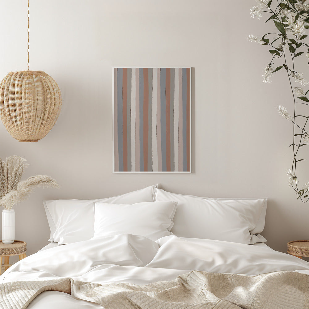 Pastel Stripes Poster och Canvastavla