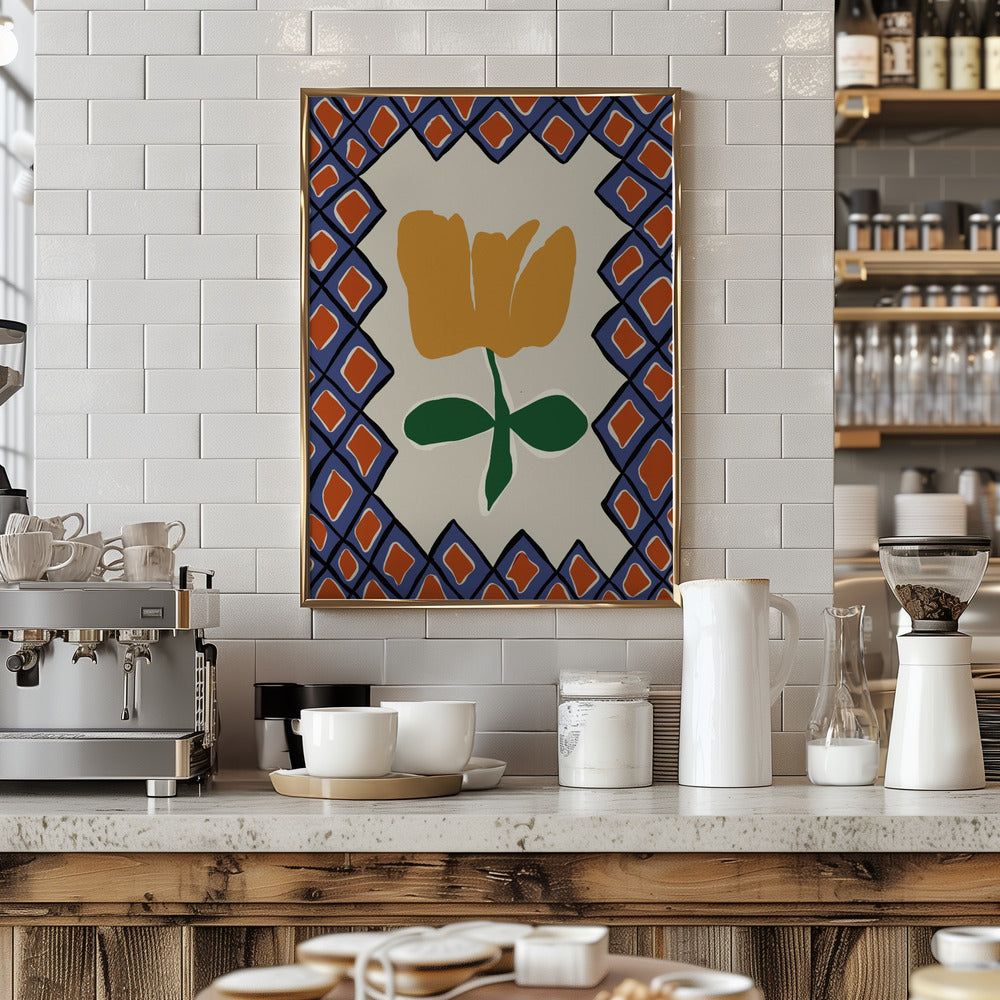 Petal plaid playtime II Poster och Canvastavla