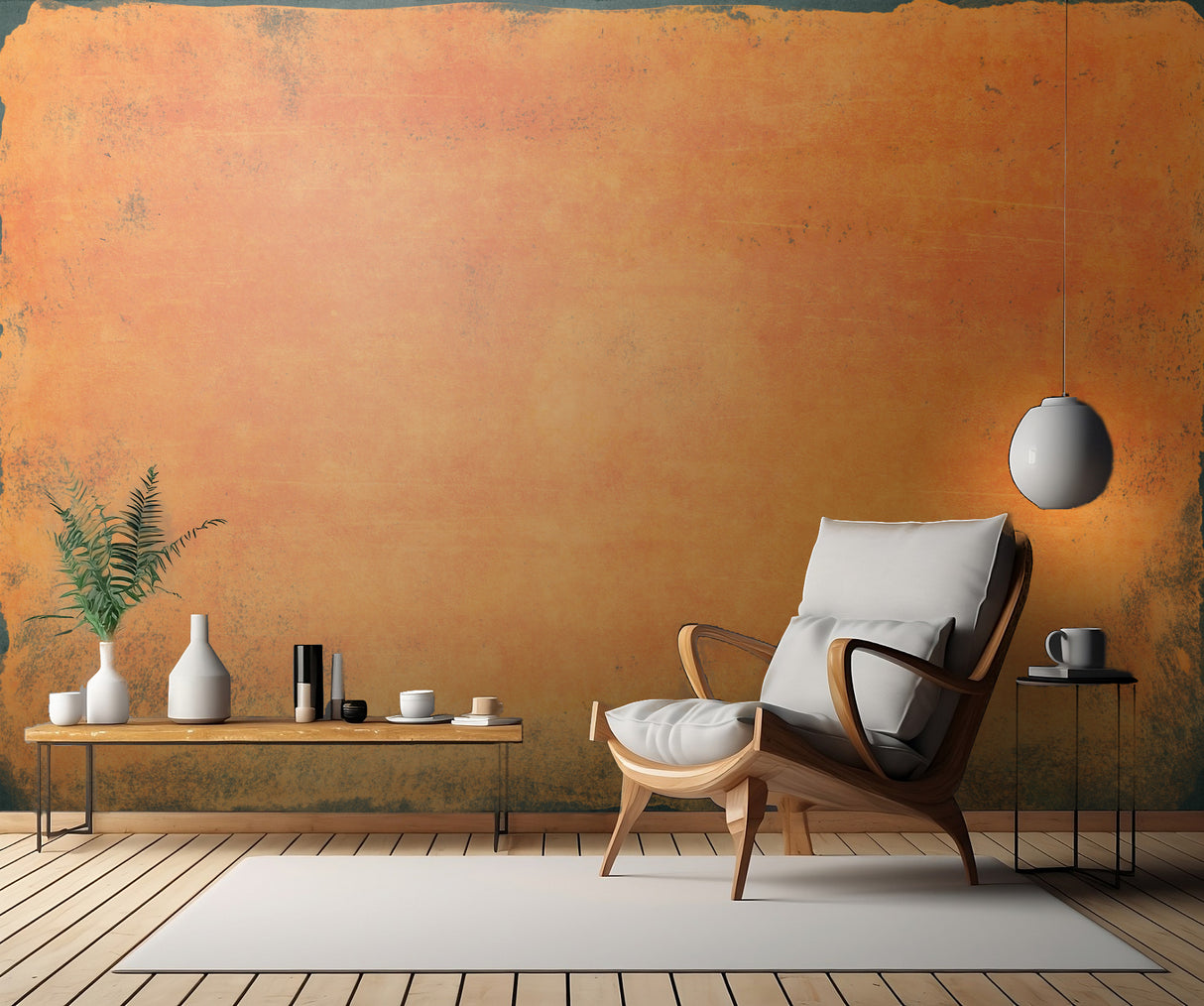 Minimal Orange Abstract 01 Poster och Canvastavla