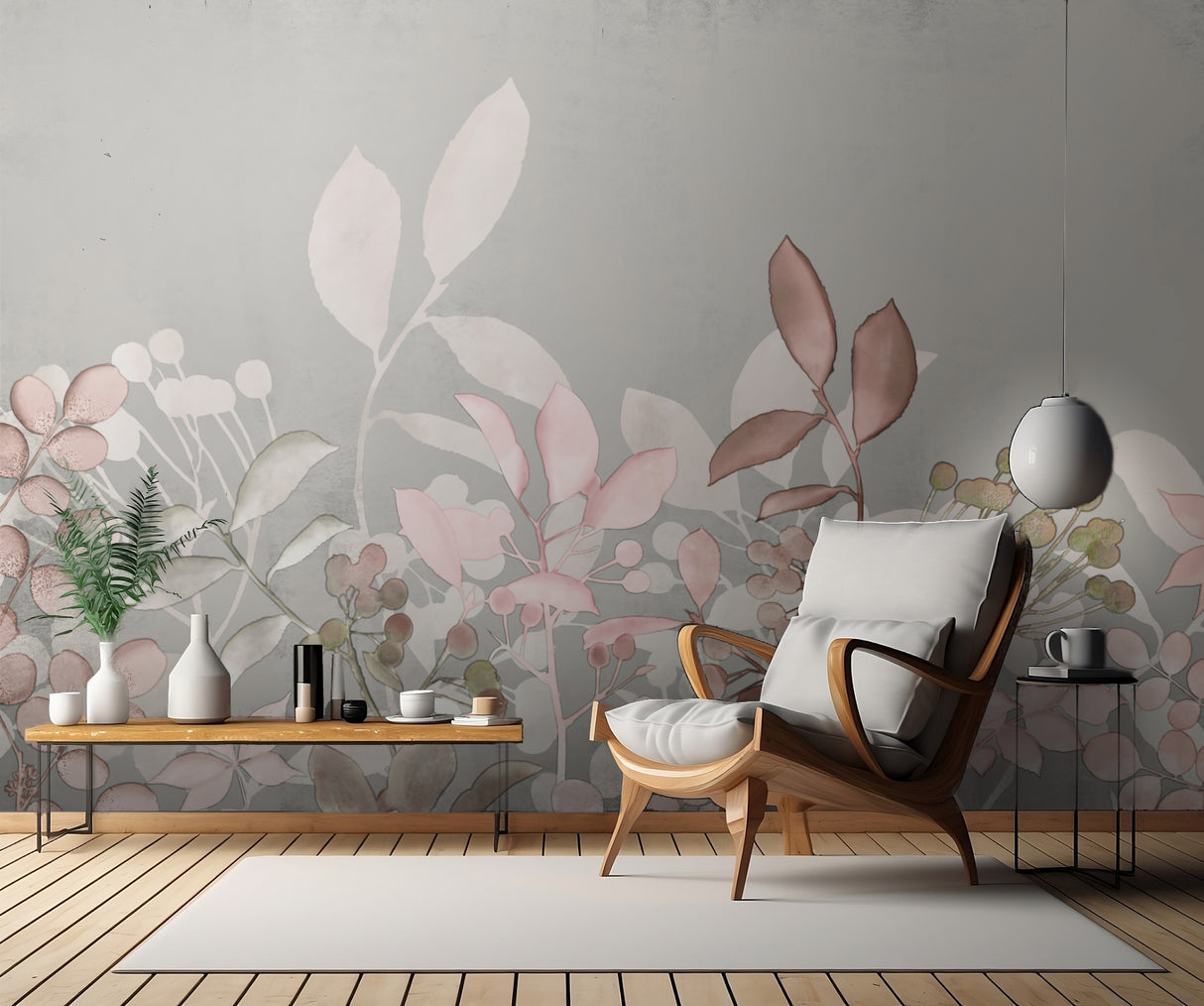 Watercolor Pastel Garden Pink Poster och Canvastavla