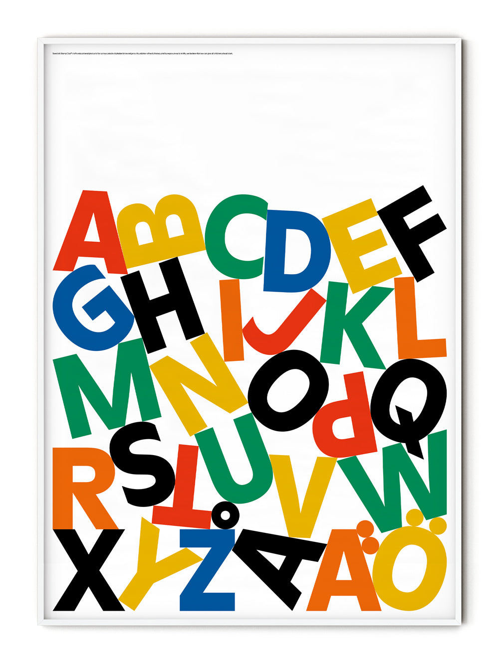 Pile Alphabet Swedish Poster