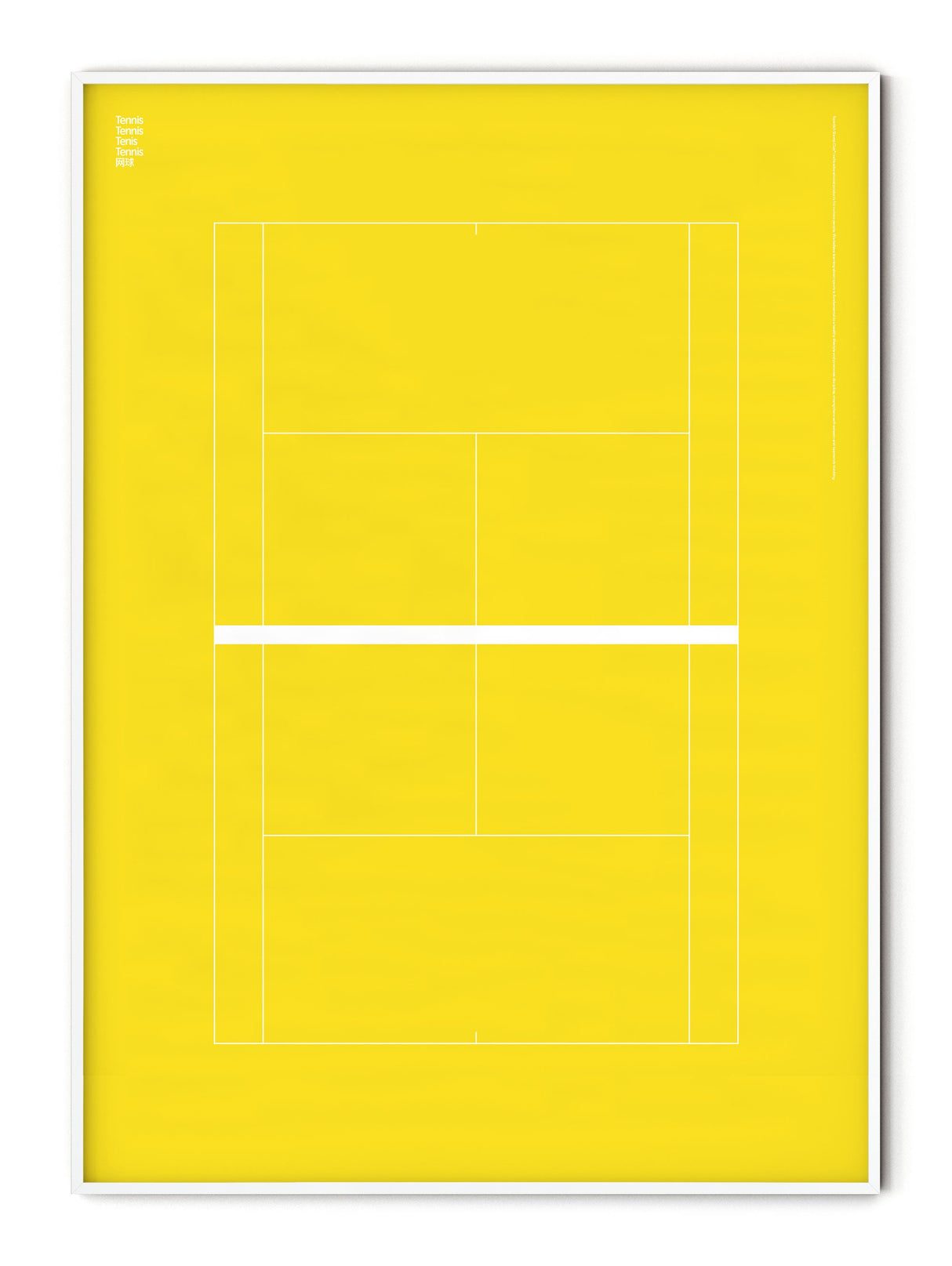 Sport Tennis Yellow Court Poster