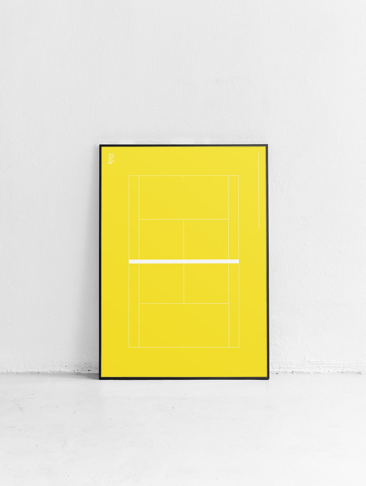 Sport Tennis Yellow Court Poster