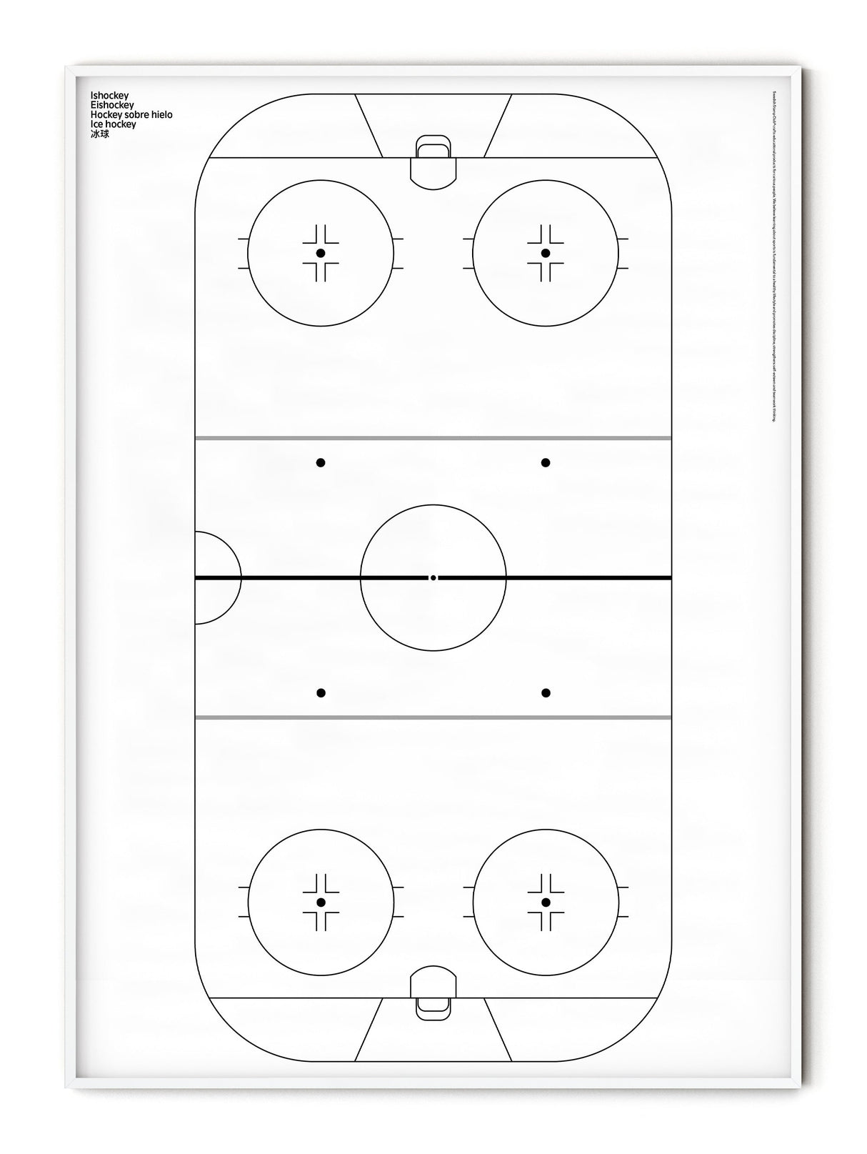 Sport Hockey Rink Mono Poster