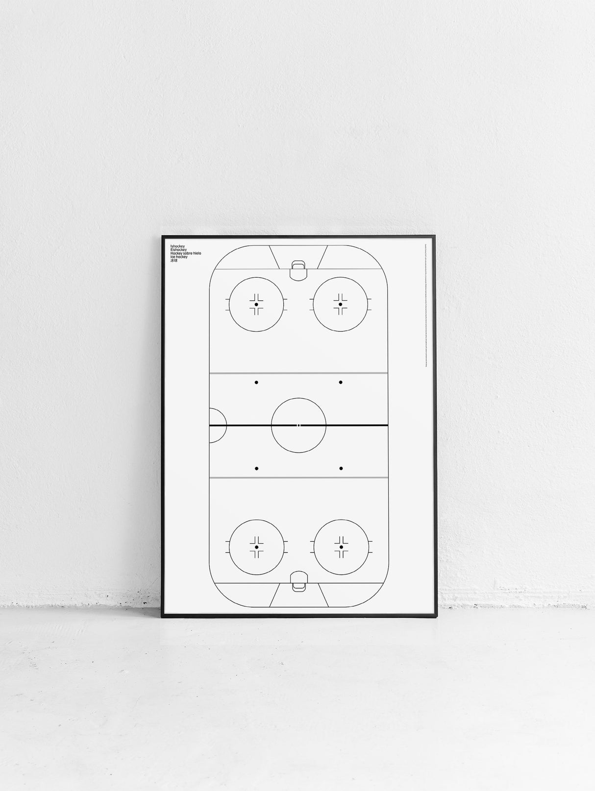 Sport Hockey Rink Mono Poster