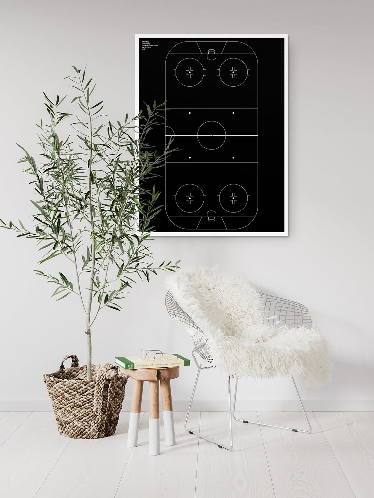 Sport Hockey Rink Black Poster
