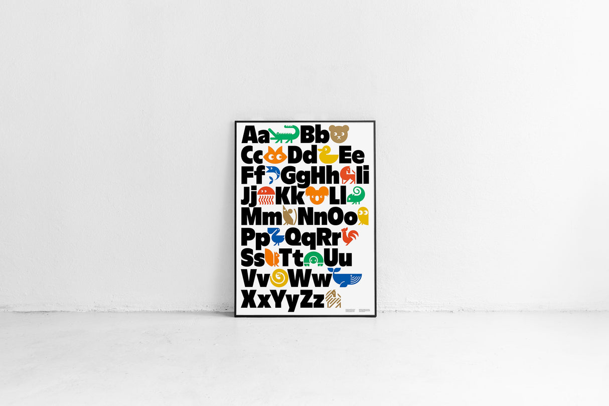Animal Alphabet English Poster