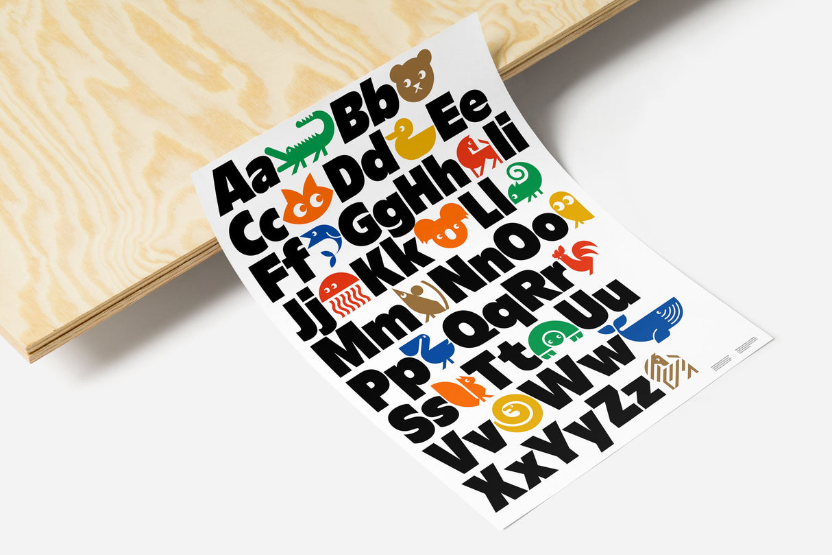 Animal Alphabet English Poster