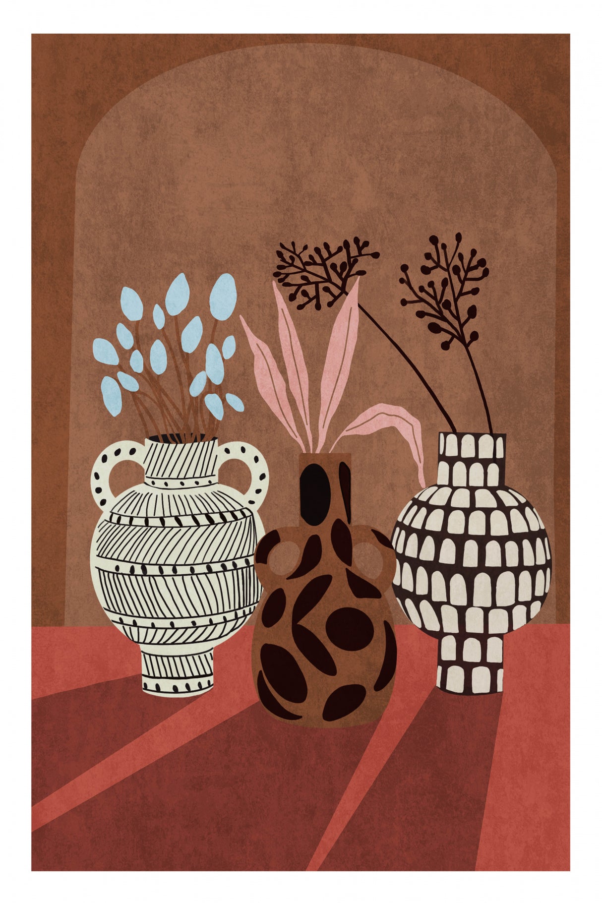 Flower Vase 5ratio 2x3 Print By Bohonewart Poster och Canvastavla
