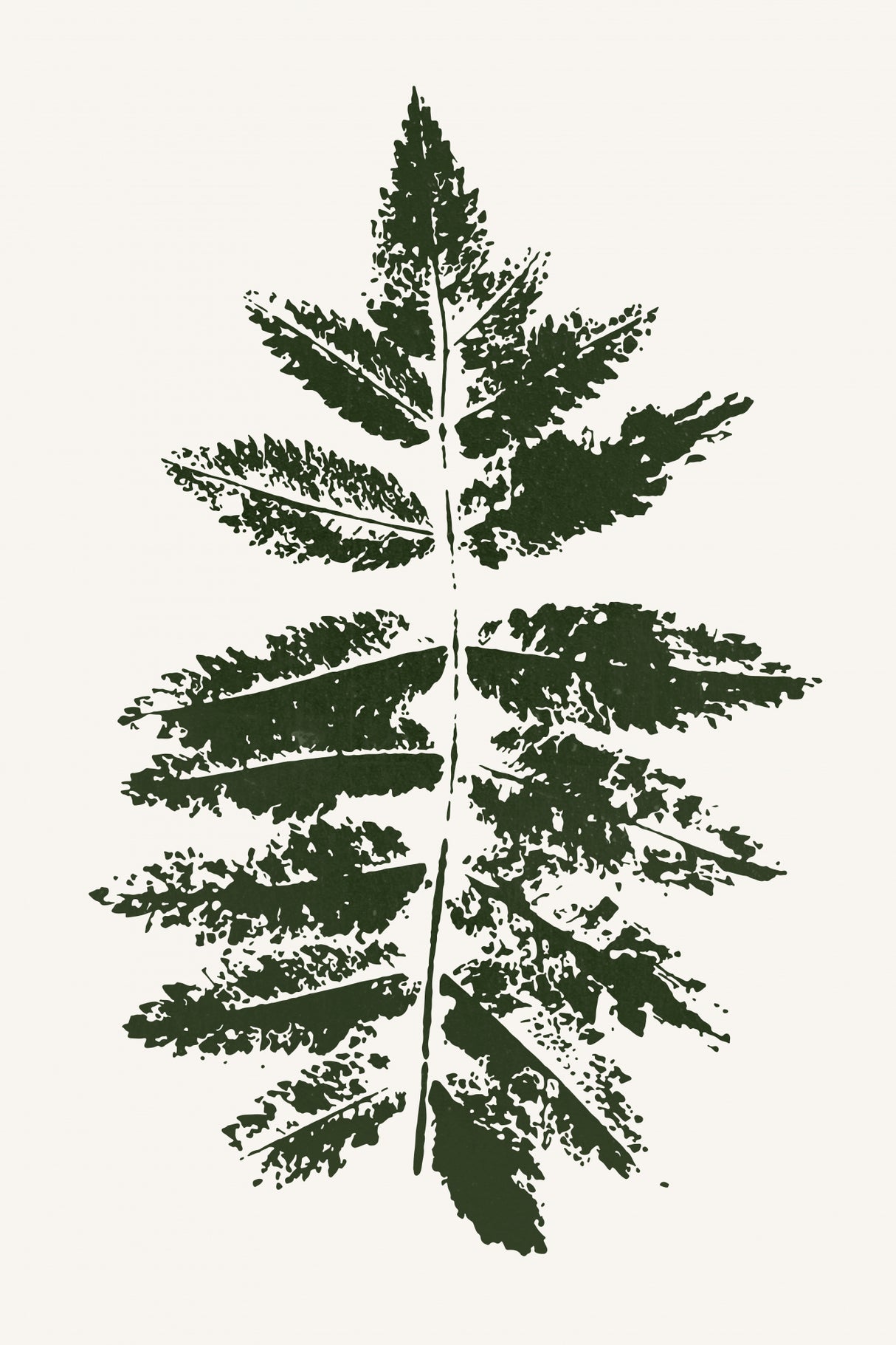 Oak Leaf Print (green) Poster och Canvastavla