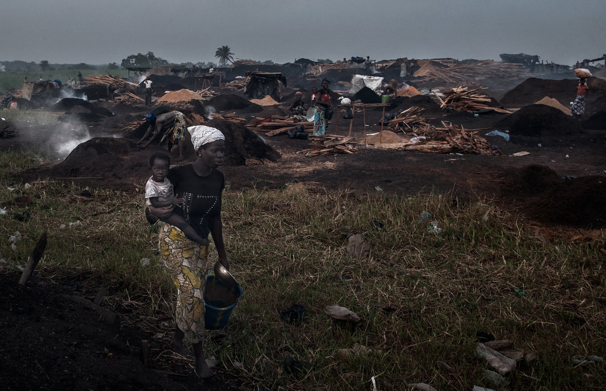 Coal mine in Ivory Coast. Poster och Canvastavla
