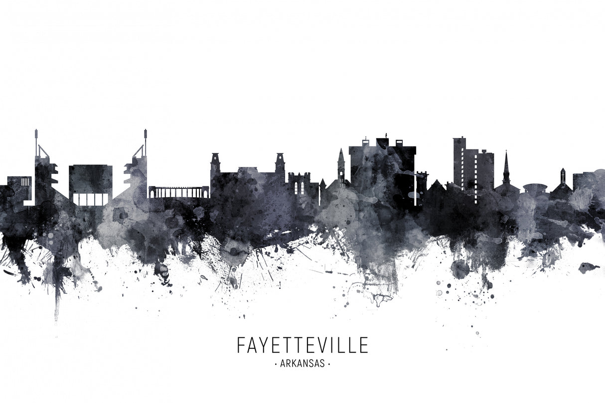 Fayetteville Arkansas Skyline Poster och Canvastavla