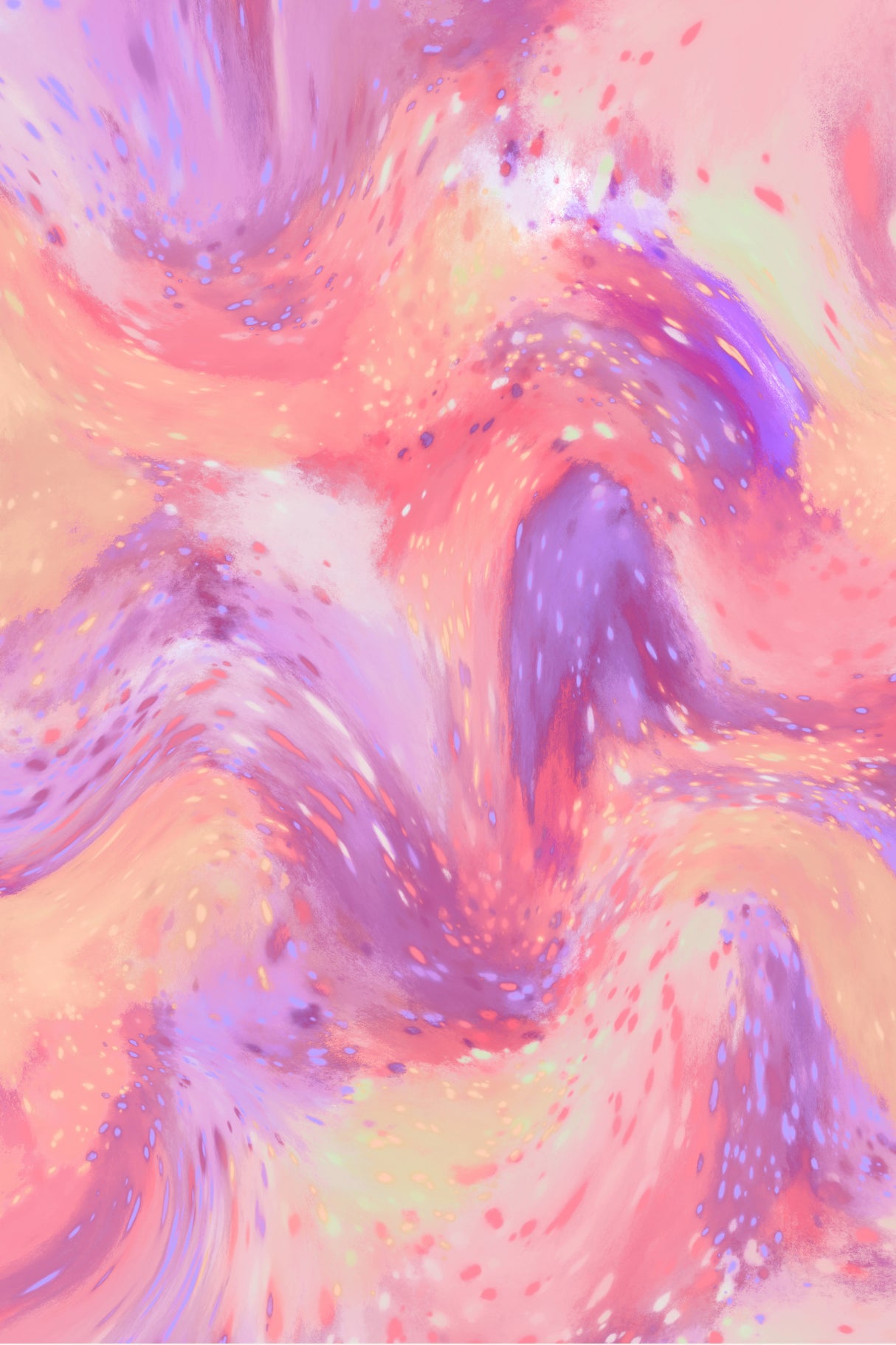 Pastel Space Pattern Poster och Canvastavla
