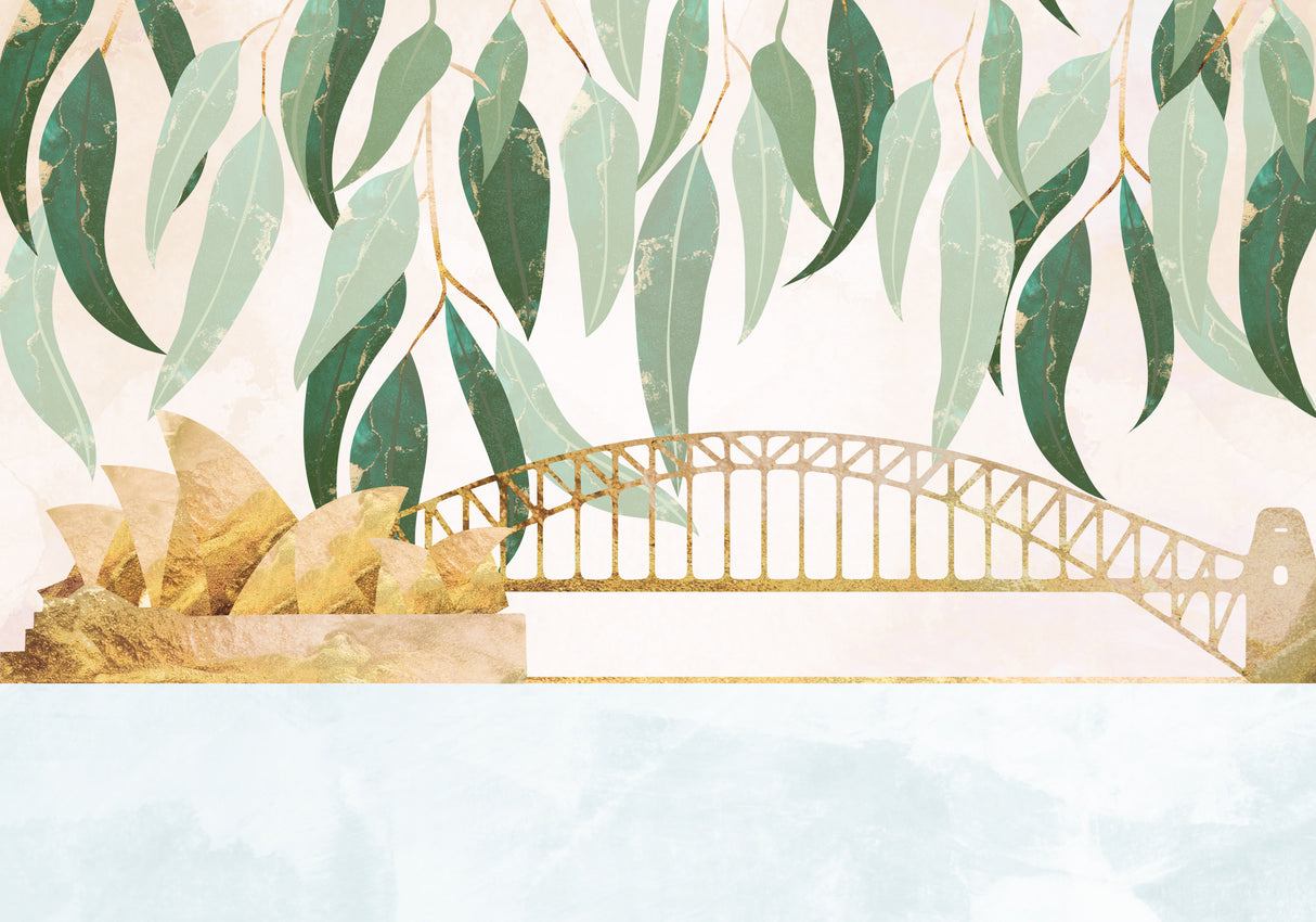Sydney Opera Harbour Bridge Eucalyptus Poster och Canvastavla