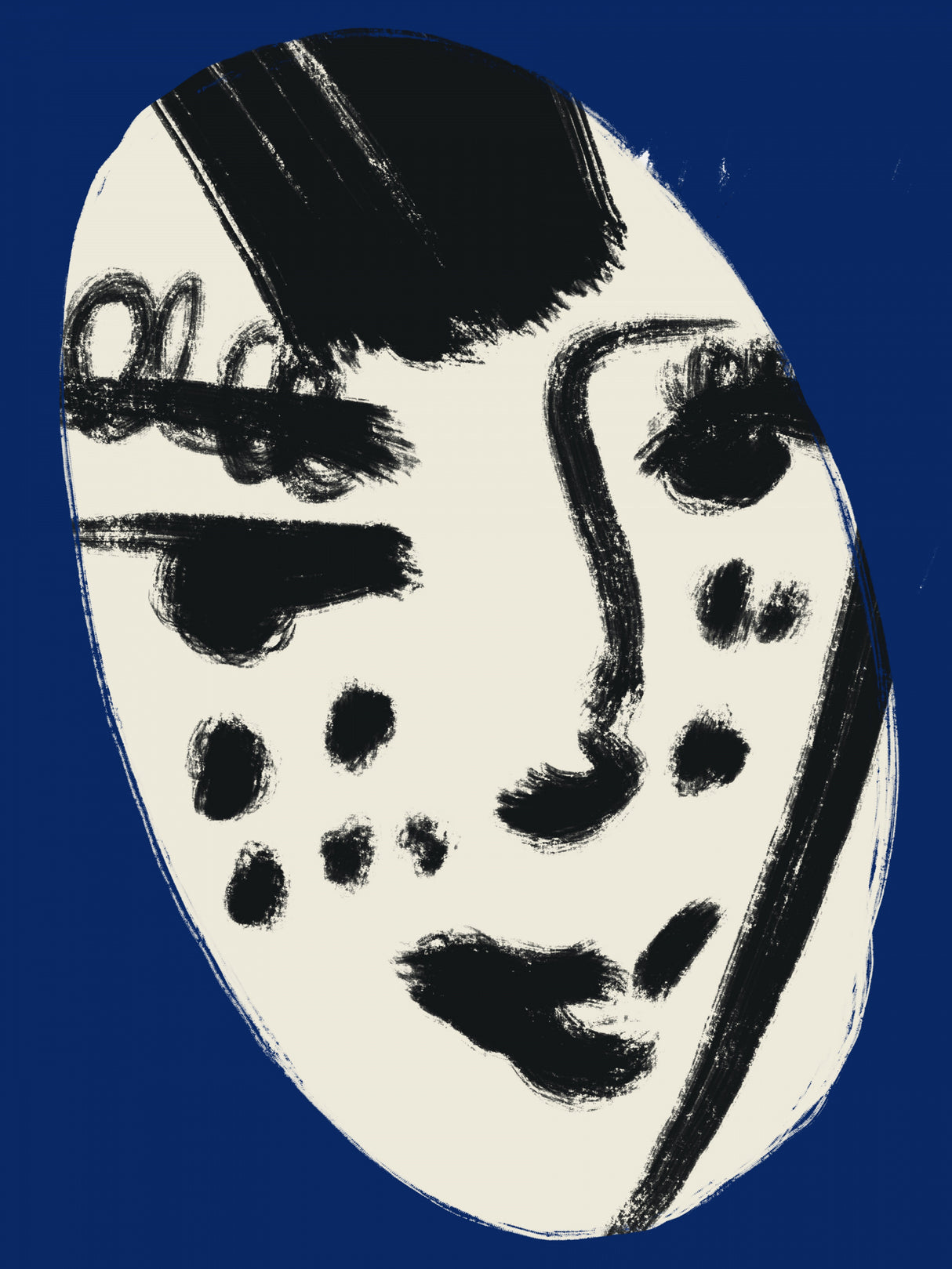 Freckles In Blue Poster och Canvastavla