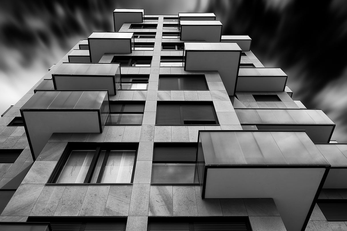 Facade with balconies Poster och Canvastavla
