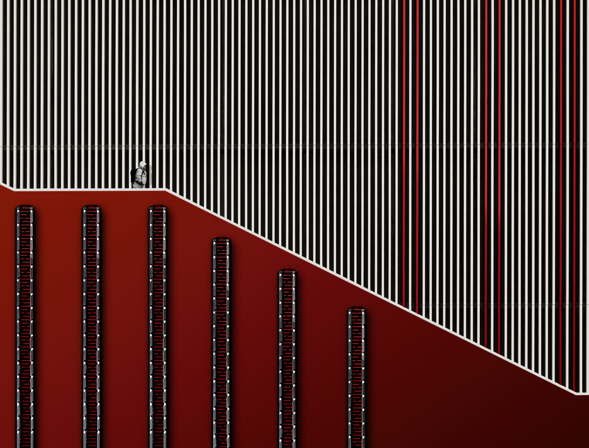 grand red staircase Poster och Canvastavla