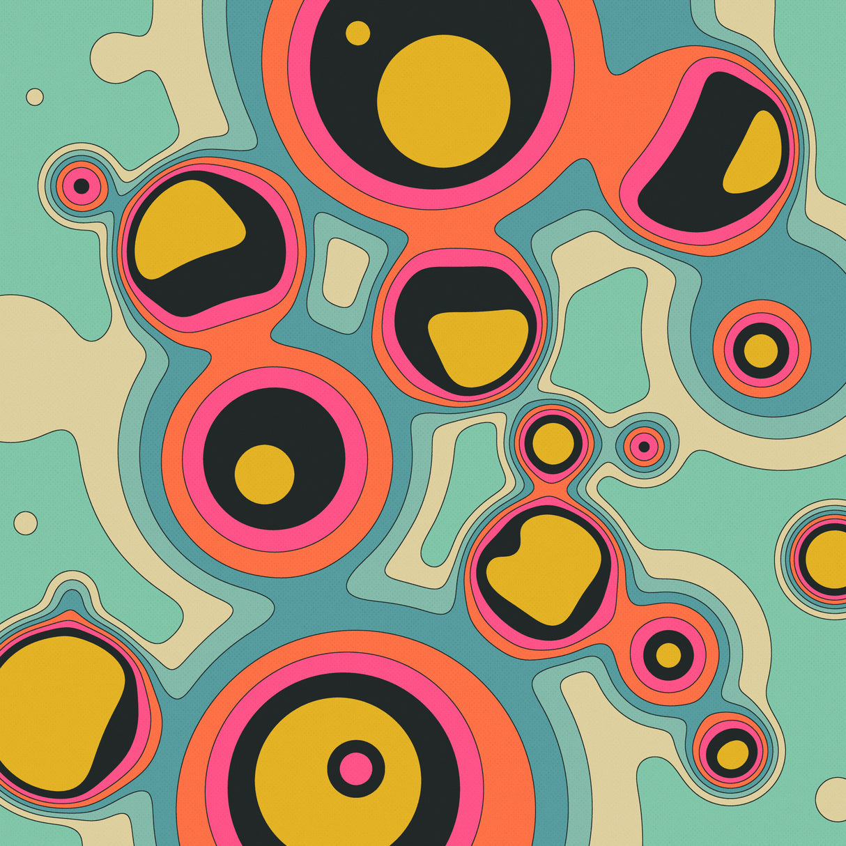 Fluid Geometrics 4 Poster och Canvastavla