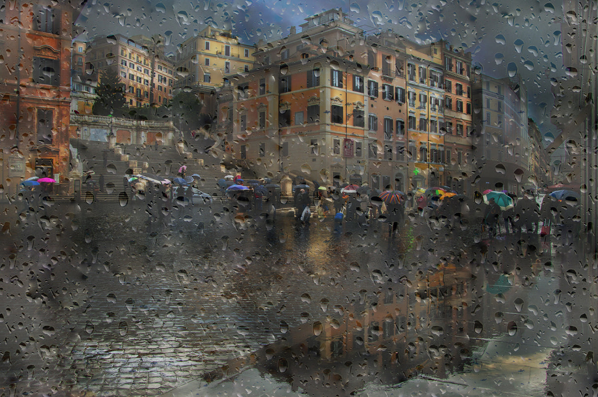 Rain in the city Poster och Canvastavla