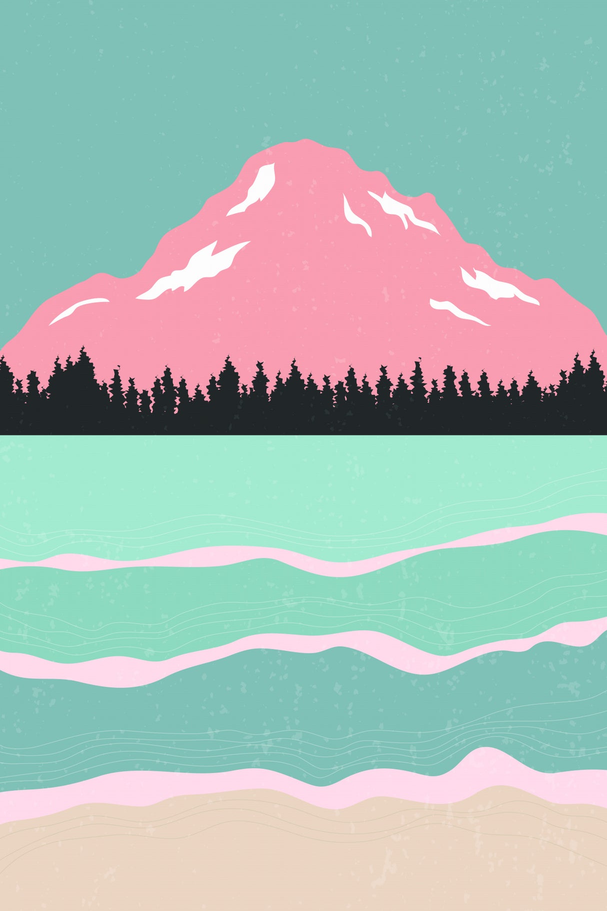 Minimal Mountains #1 Poster och Canvastavla