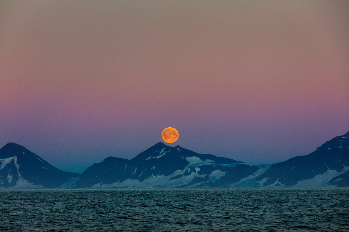 Moon over Arctic Poster och Canvastavla