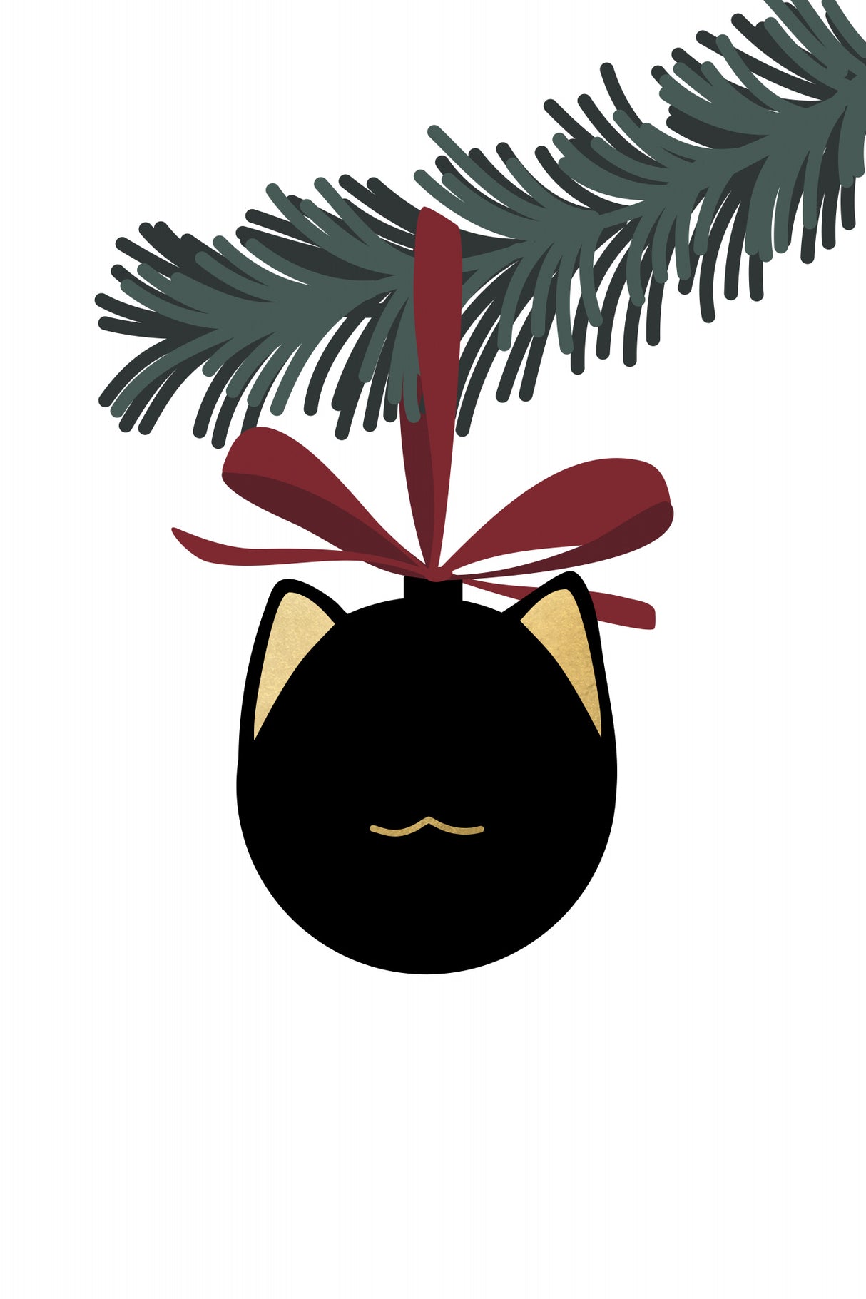Meowrry bauble (black white) Poster och Canvastavla
