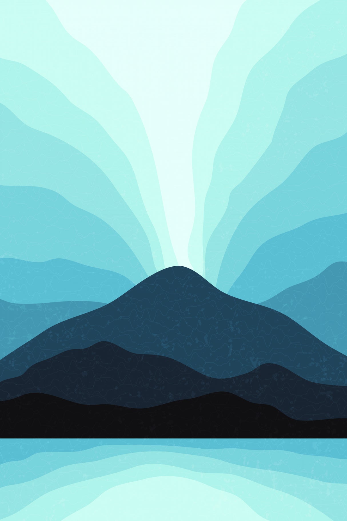 Blue Mountain Vibes #1 Poster och Canvastavla
